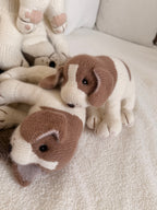 two cashmere beagle newborn cuddly toys