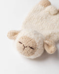 cashmere lamb newborn baby comforter on white background