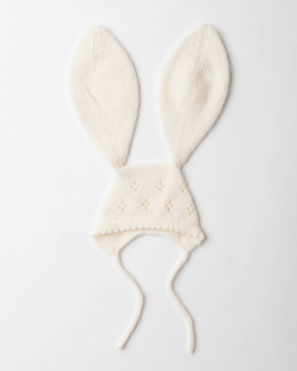 Pointelle Cashmere Bunny Bonnet