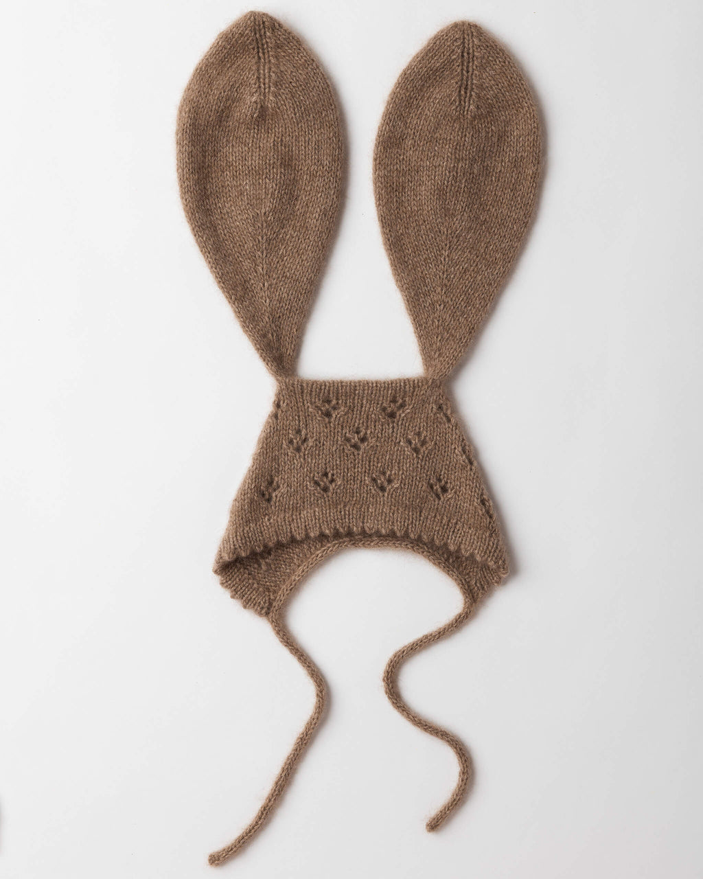Pointelle Cashmere Bunny Bonnet