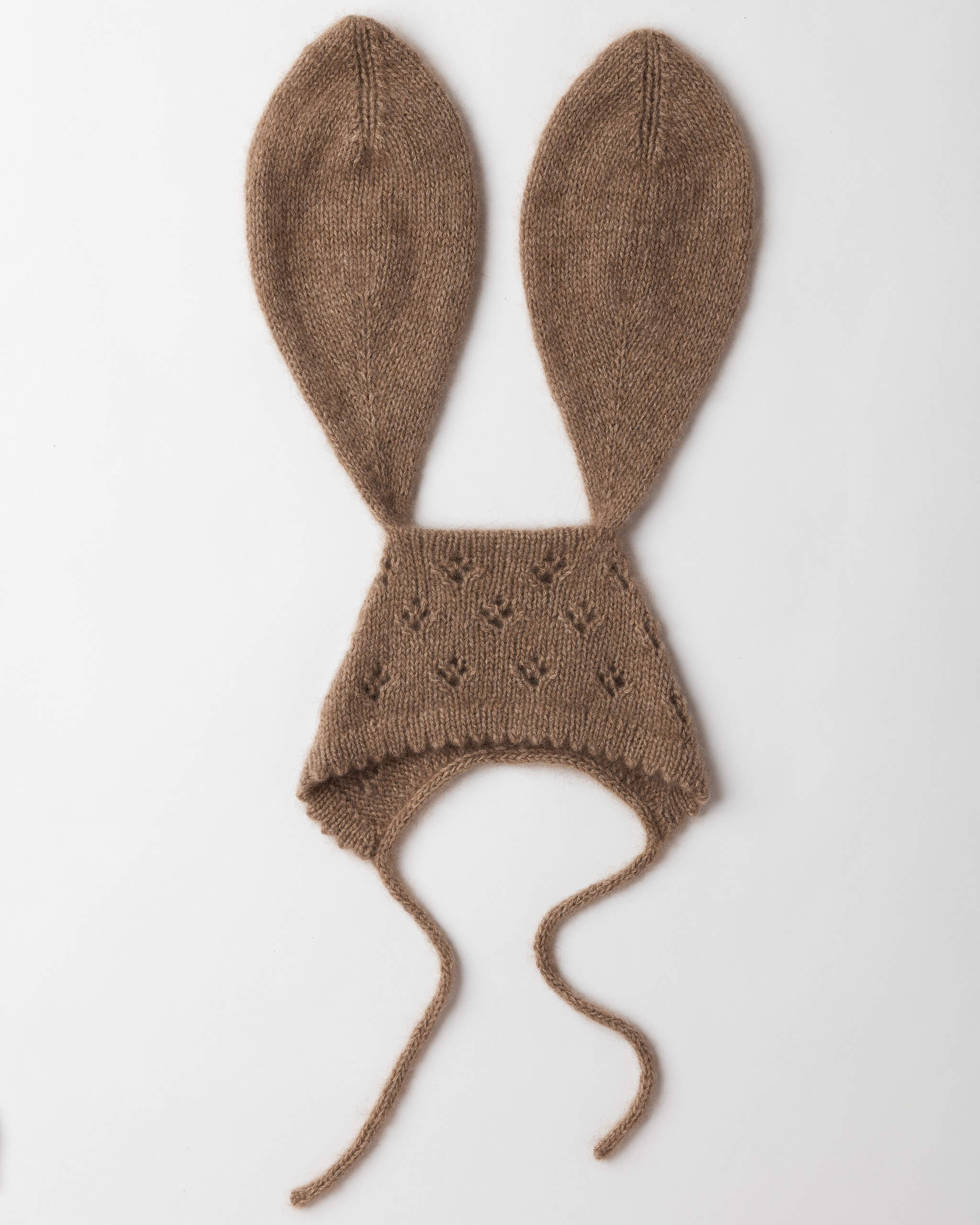 Pointelle Cashmere Bunny Bonnet