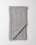 grey pure cashmere baby blanket in lace knit, newborn cot blanket
