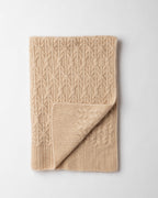 Luxe Weight Entwine Cable Cashmere Blanket