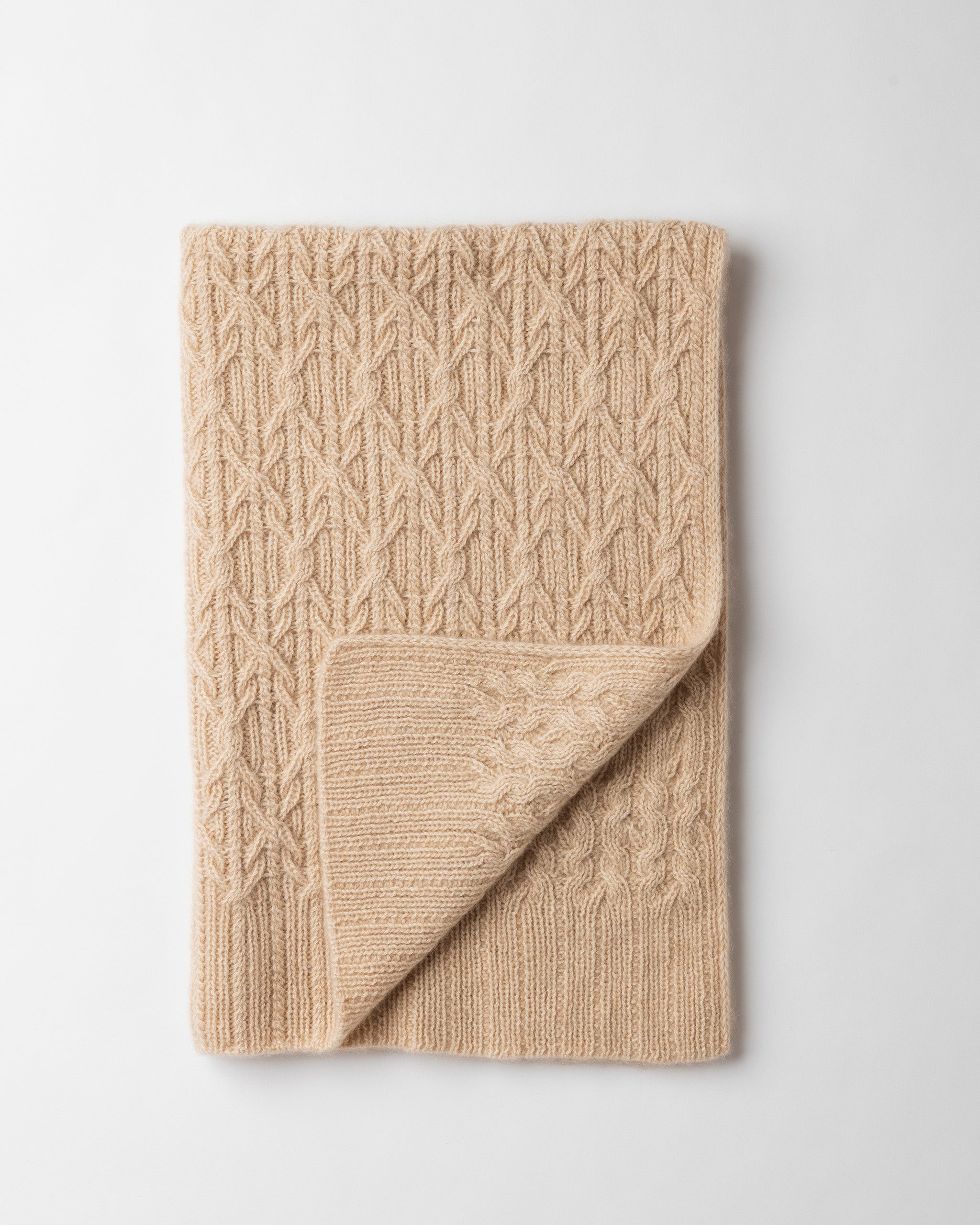 Entwine Cable Cashmere Blanket