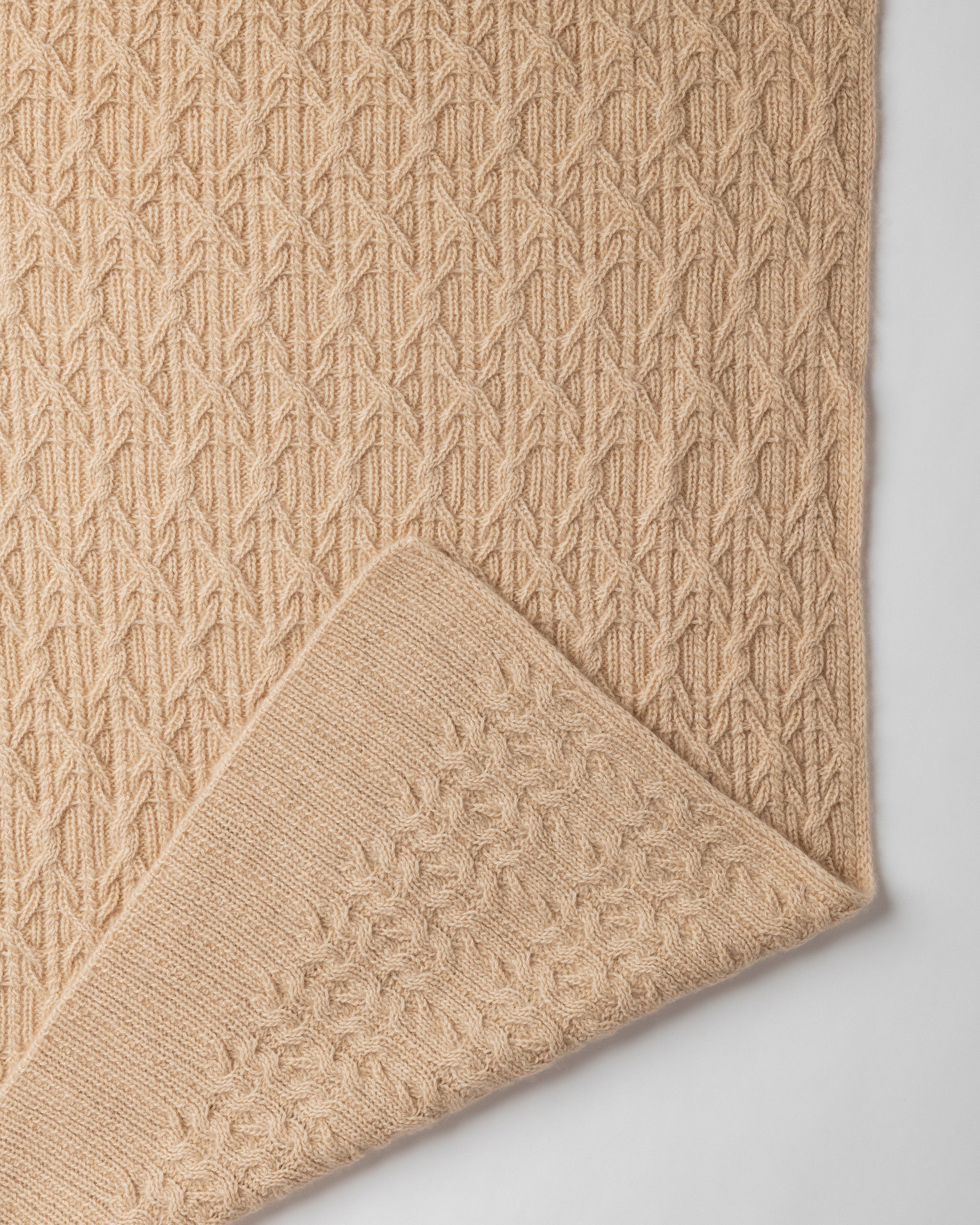 Entwine Cable Cashmere Blanket