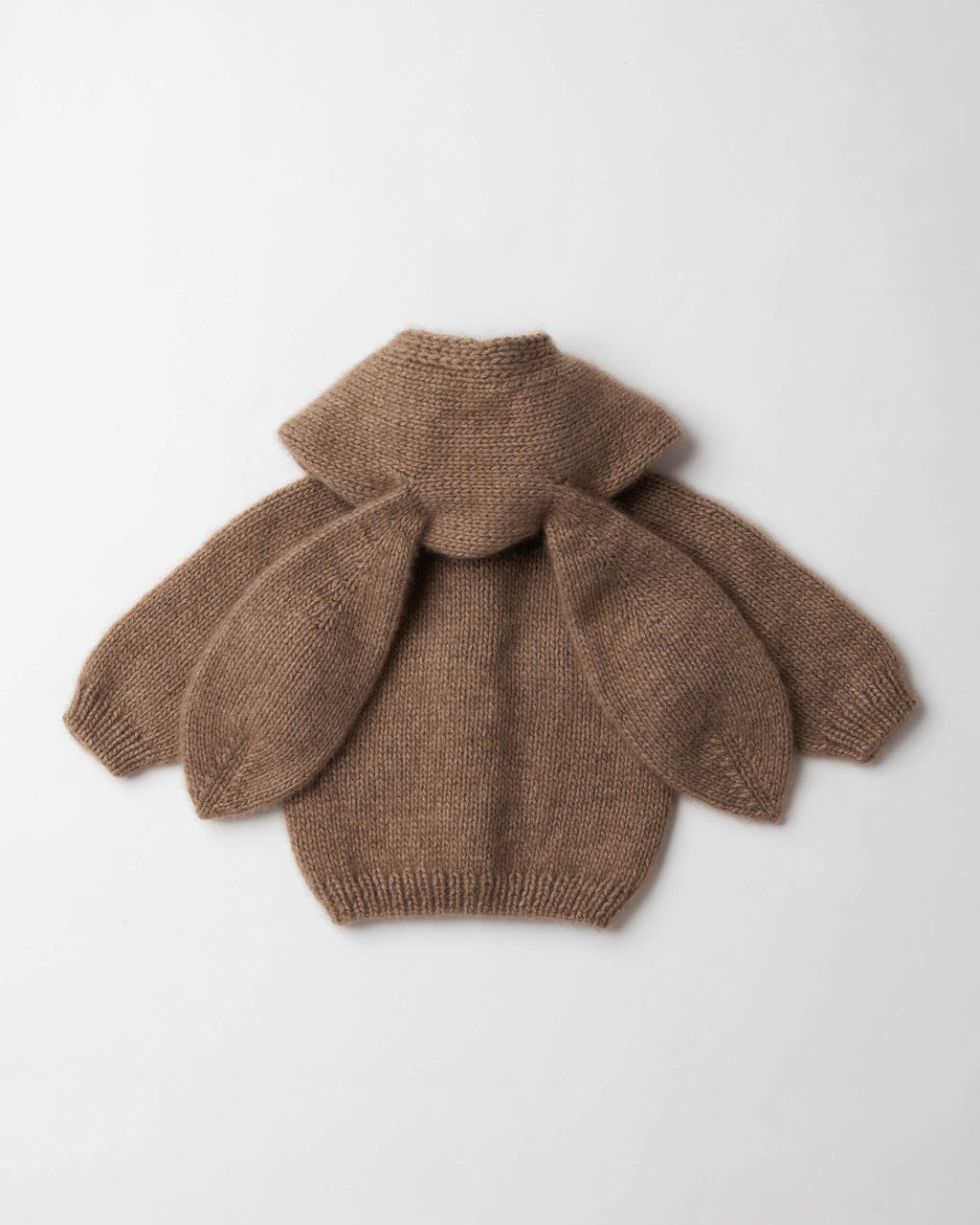 Chunky Cashmere Bunny Hooded Cardigan