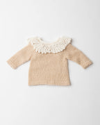 Petal Collar Cashmere Top