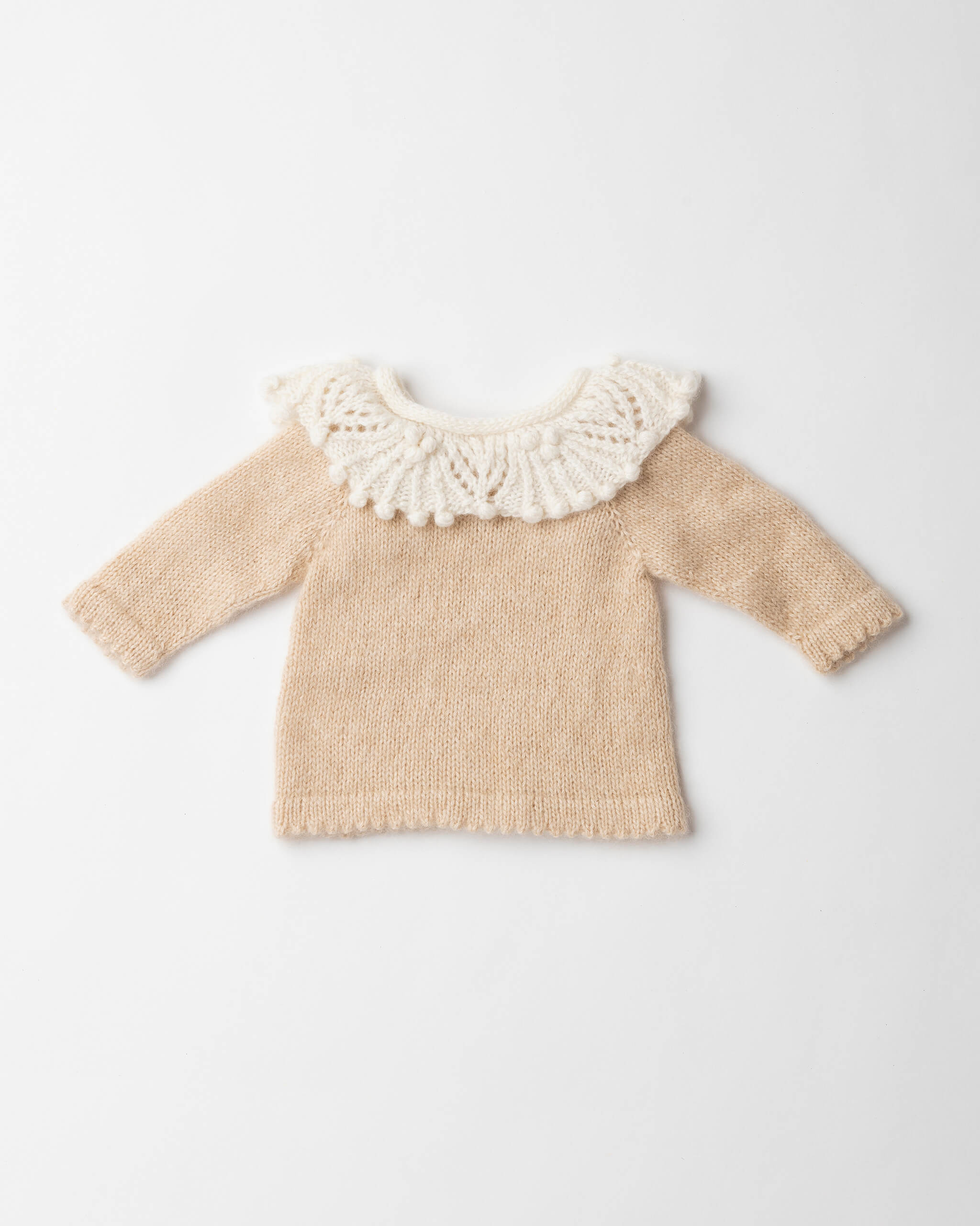 Petal Collar Cashmere Top