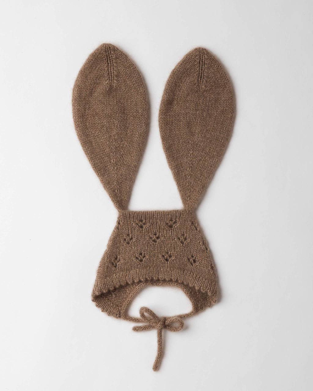 Pointelle Cashmere Bunny Bonnet