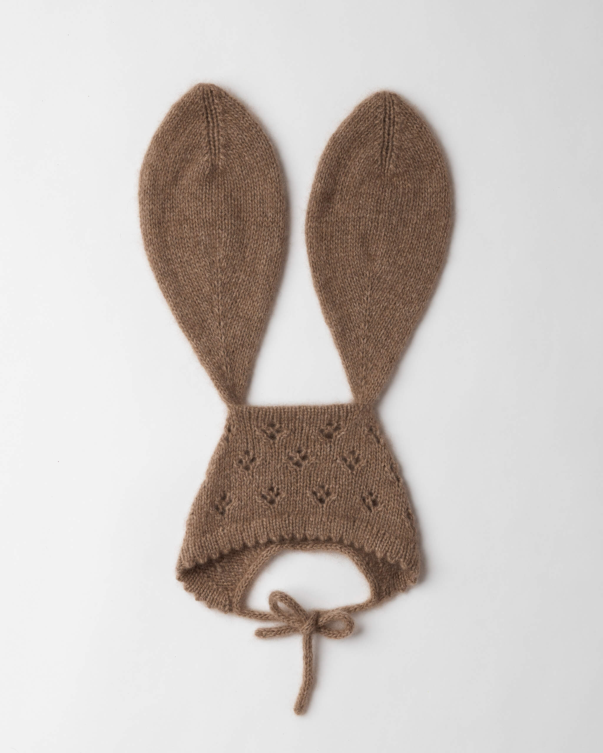 Pointelle Cashmere Bunny Bonnet