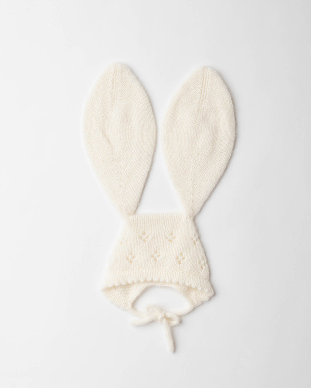Pointelle Cashmere Bunny Bonnet