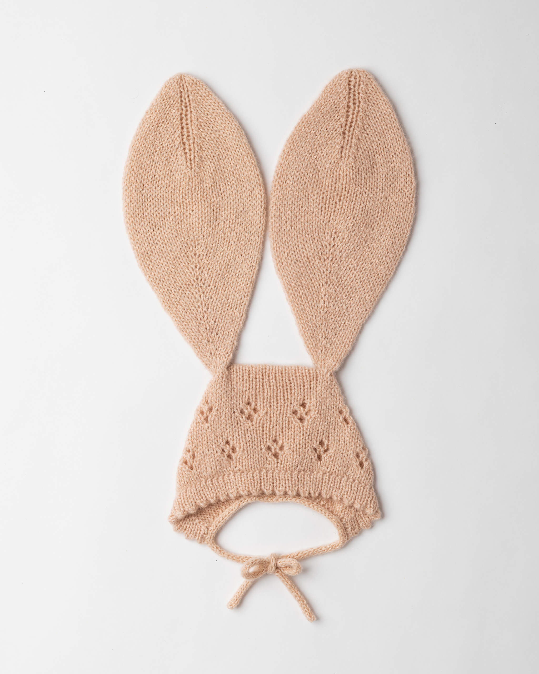 Pointelle Cashmere Bunny Bonnet