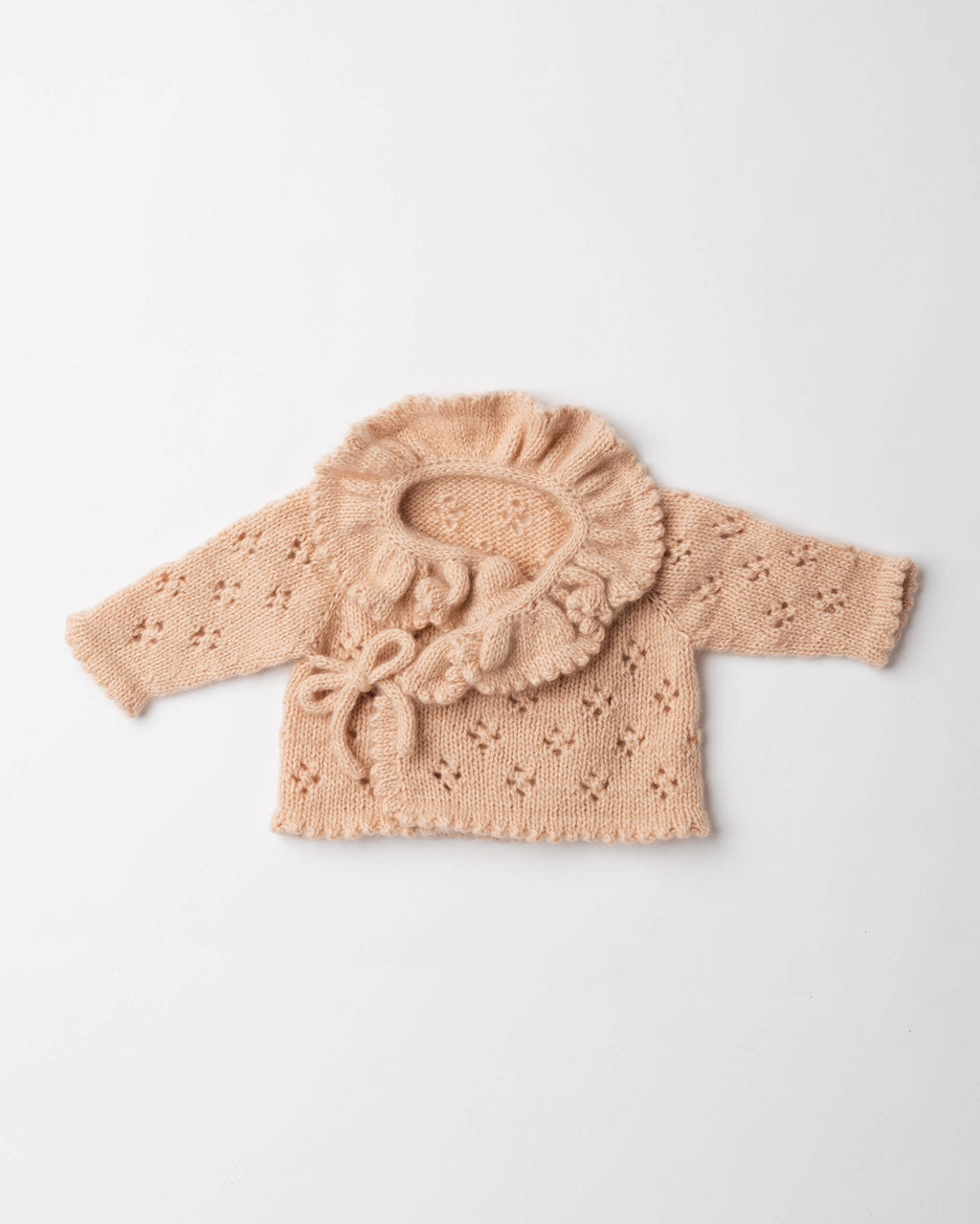 Pointelle Cashmere Wrap Cardigan