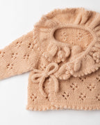 Pointelle Cashmere Wrap Cardigan