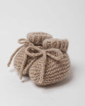 garter stitch cashmere booties for newborns