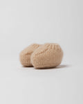 knitted cashmere booties for newborns in beige