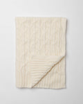 White Eternal Cable pure cashmere baby blanket