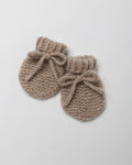 cashmere newborn mittens in garter stitch
