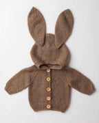 Chunky Cashmere Bunny Hooded Cardigan