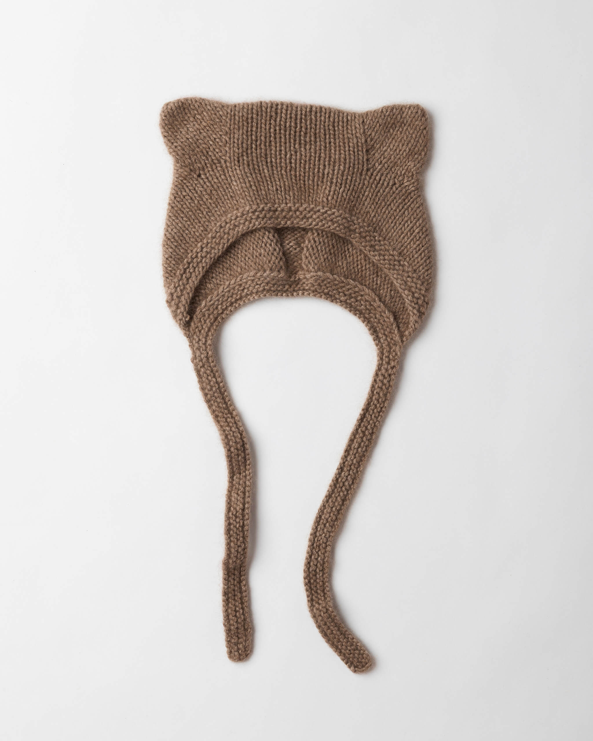 Chunky Cashmere Bear Bonnet