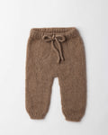 Brown chunky knit cashmere baby trousers