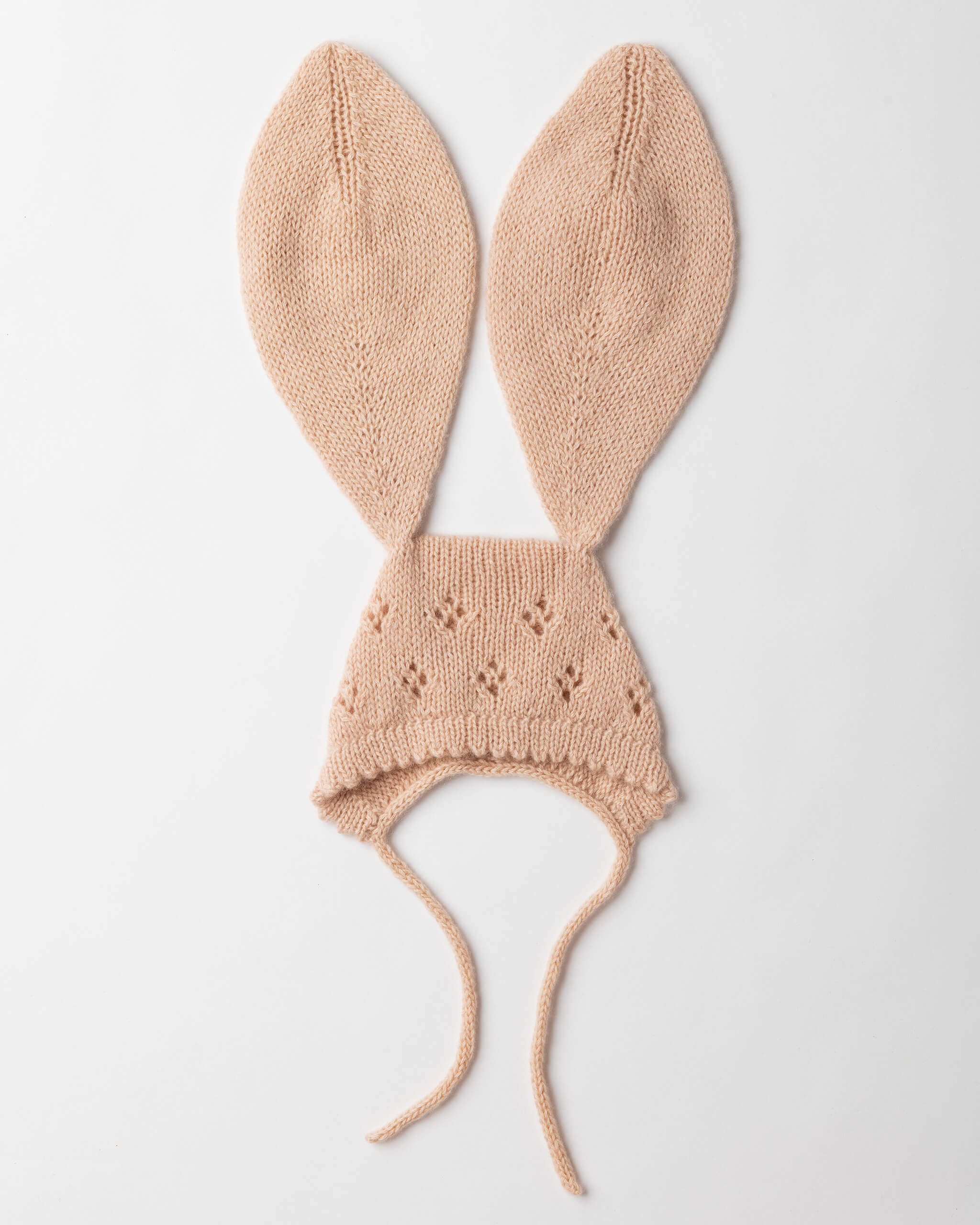 Pointelle Cashmere Bunny Bonnet