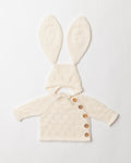Pointelle Cashmere Bunny Bonnet and Button Top Set