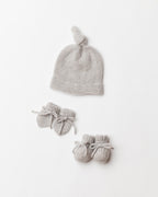 Petite Knot Cashmere hat, mittens and Booties Set
