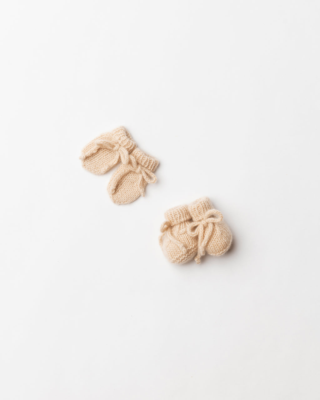 Petite Knot Cashmere Mittens and Booties Set