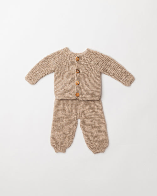 cashmere newborn set cardigan and trousers