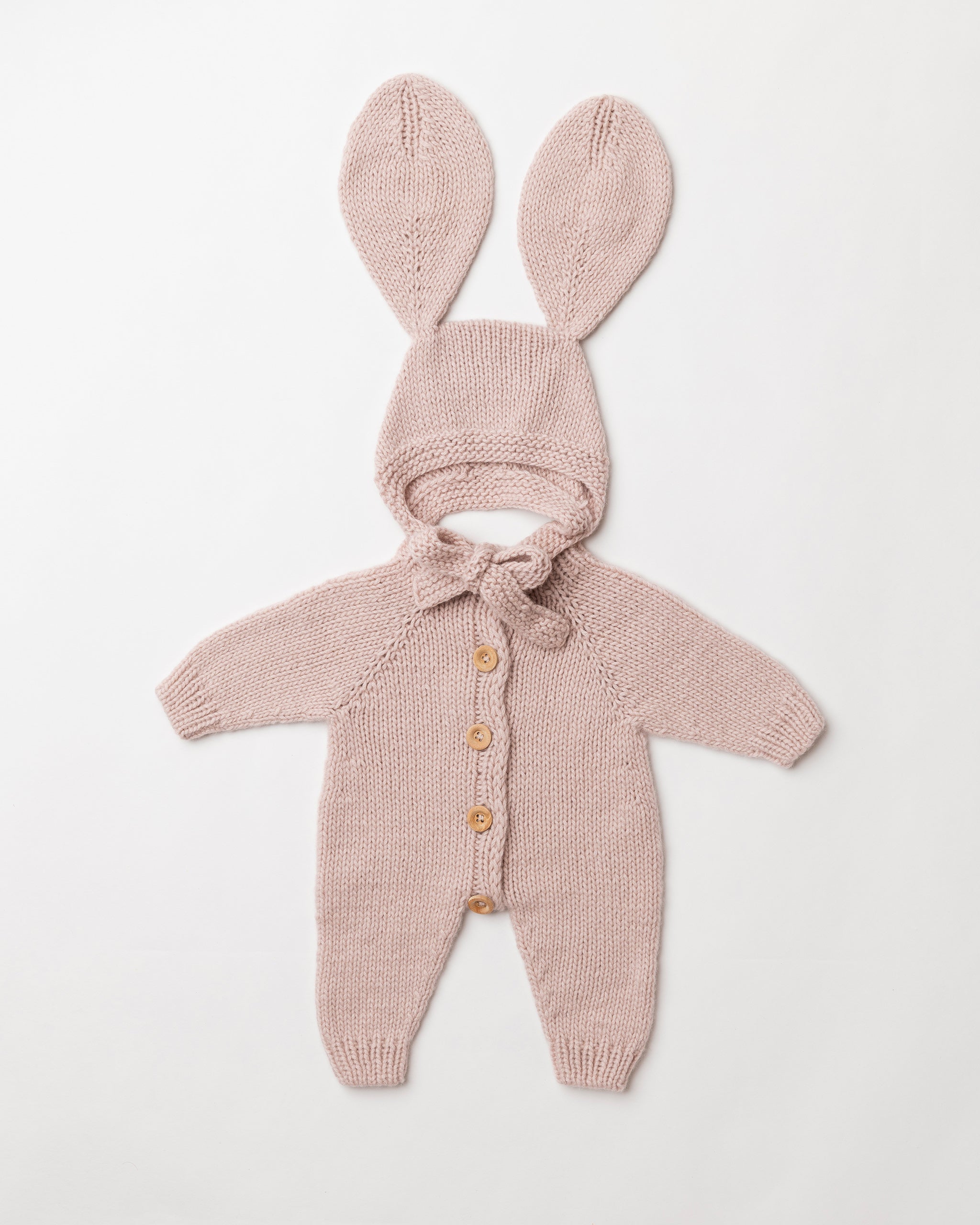 Winter Cocoon Cashmere All-In-One with Bunny Bonnet Set