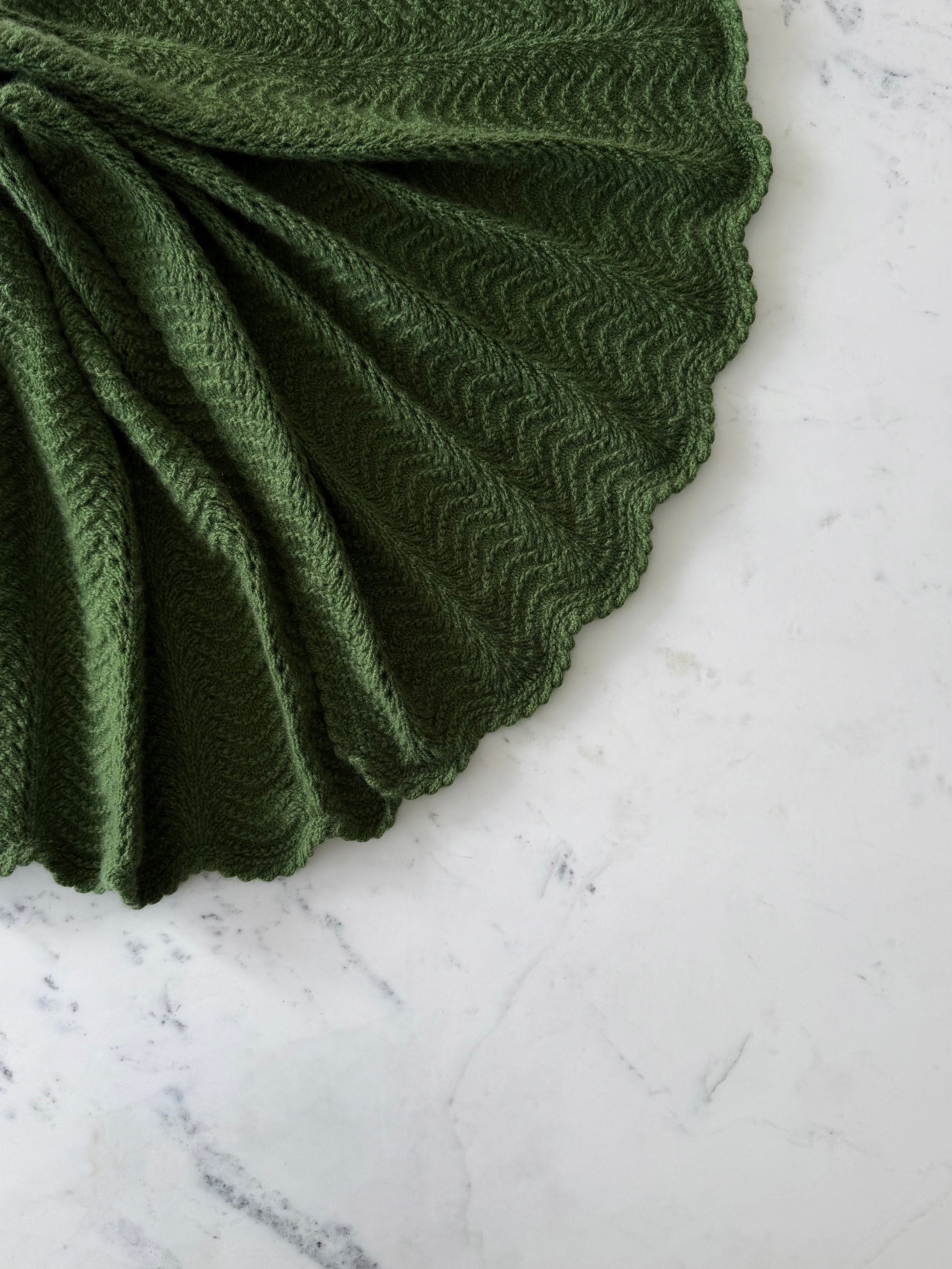 lightweight cashmere baby blanket in emerald green