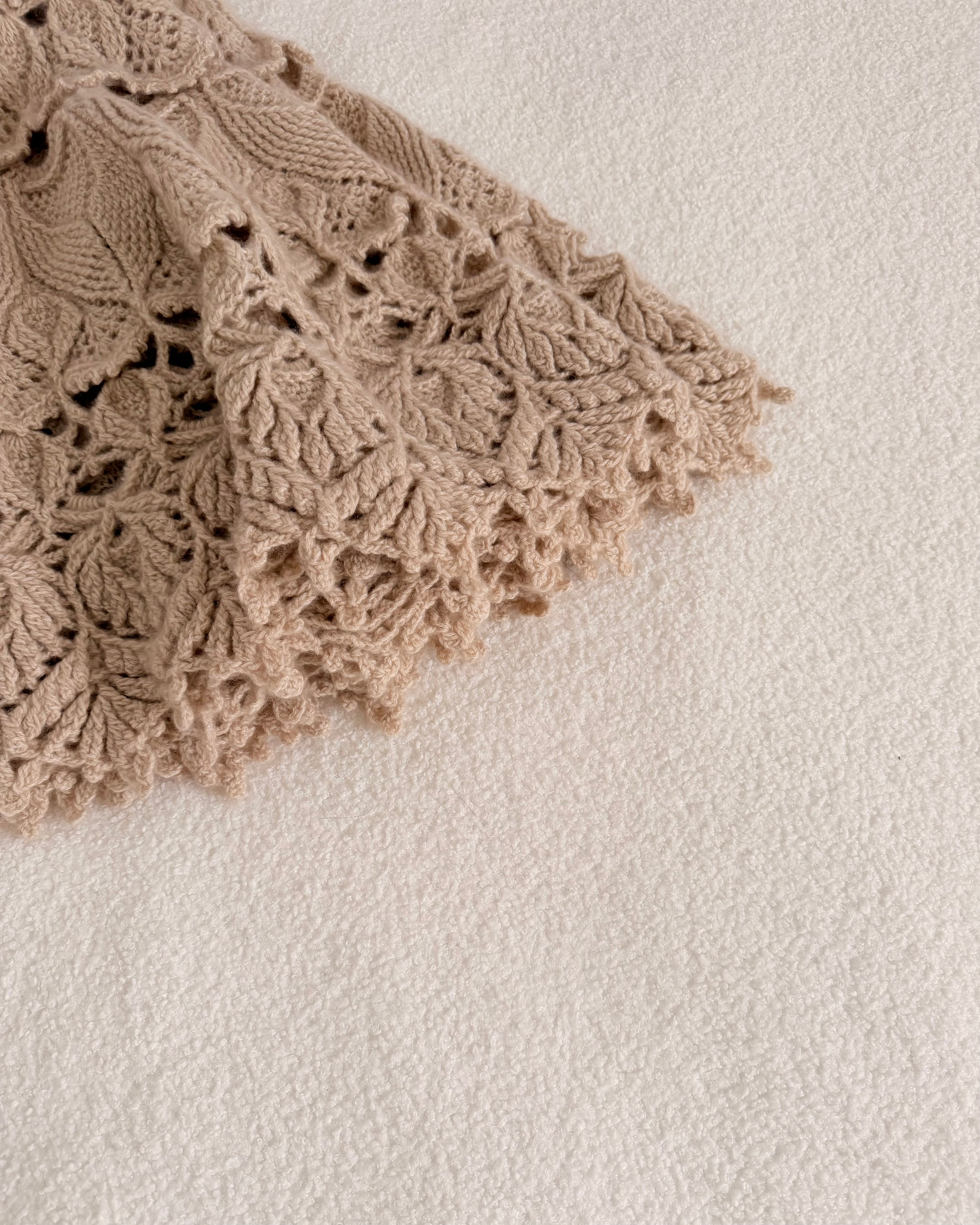 The Legacy Round Crochet Cashmere Blanket