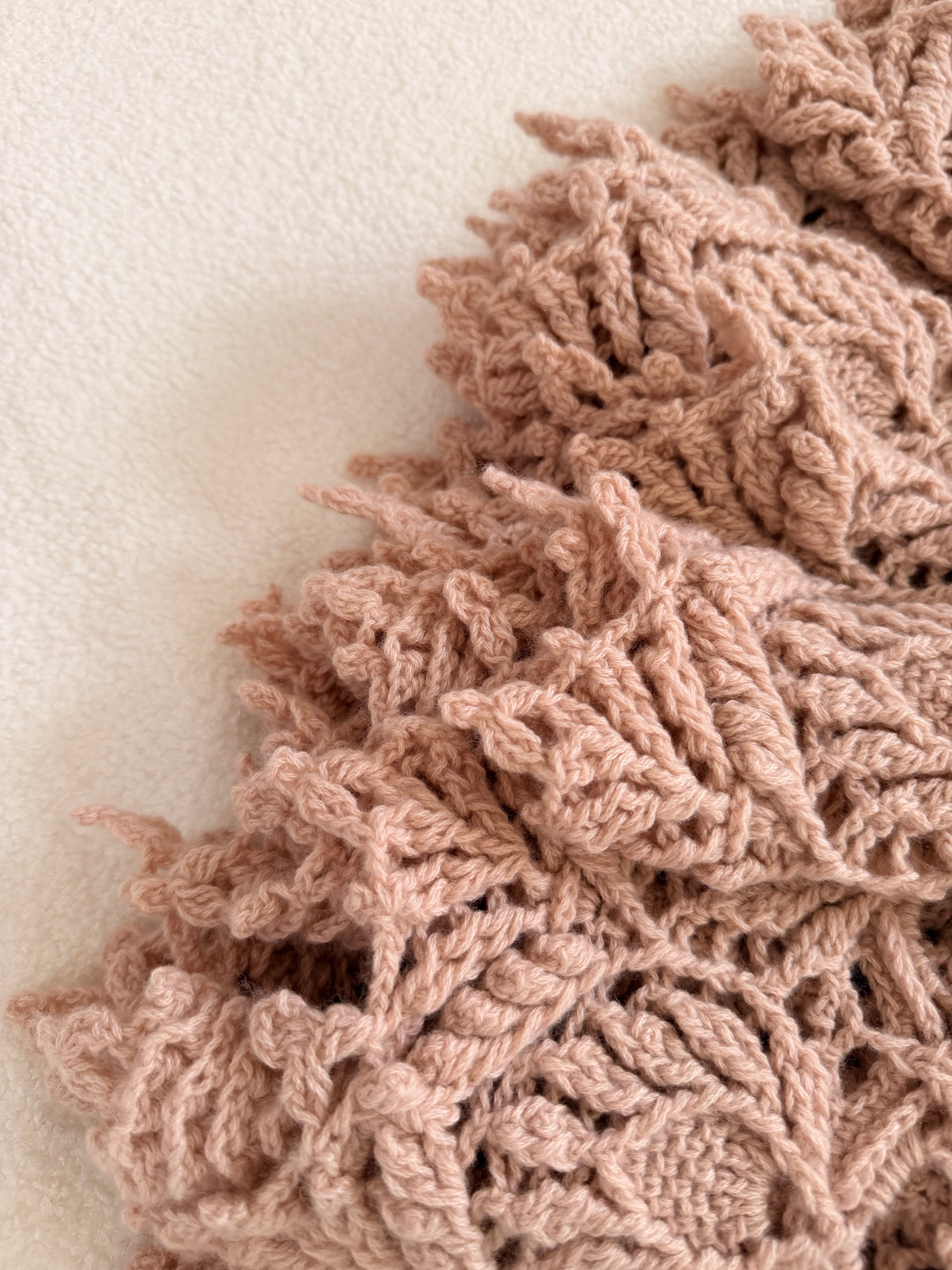 The Legacy Round Crochet Cashmere Blanket