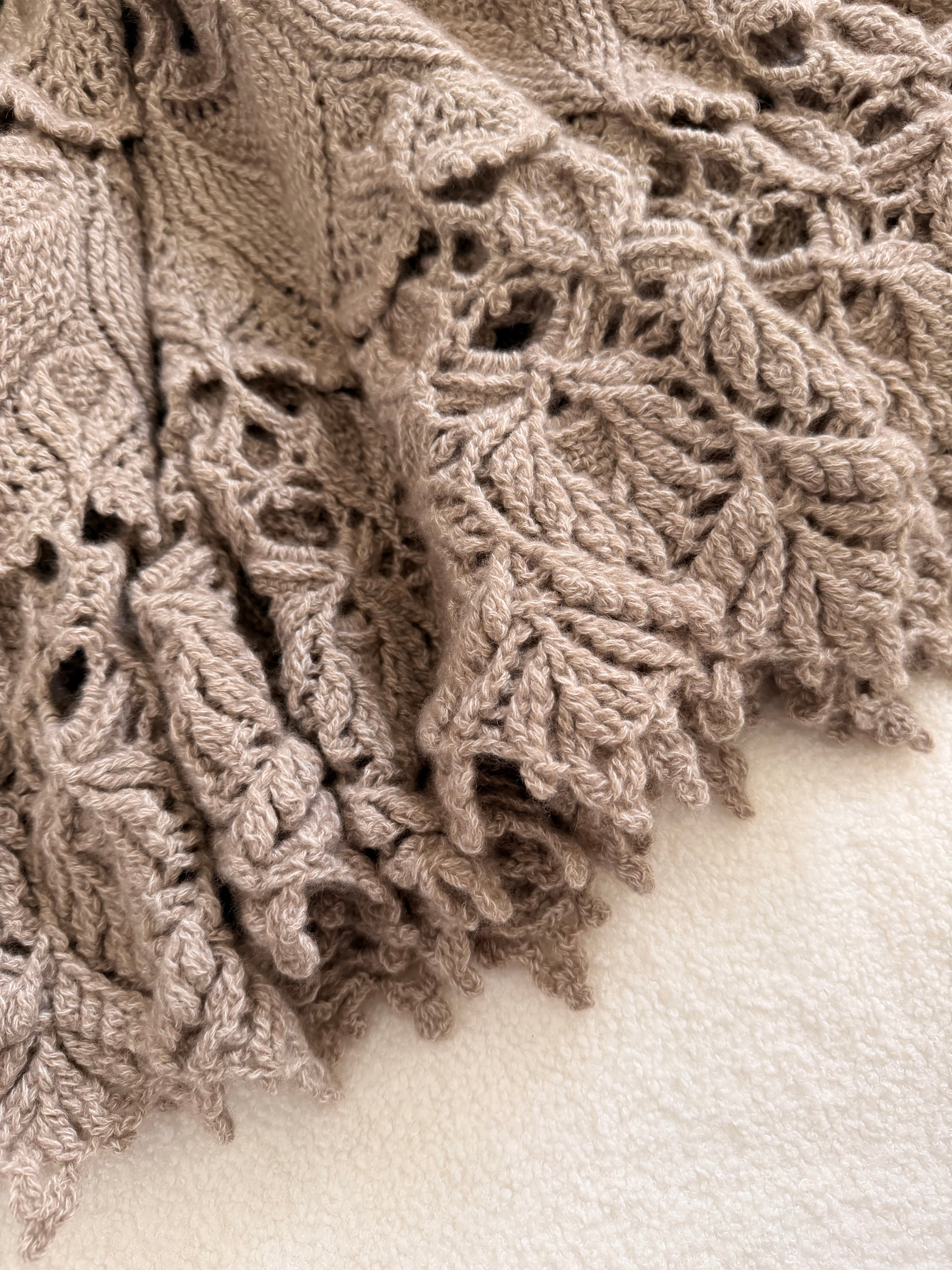 The Legacy Round Crochet Cashmere Blanket