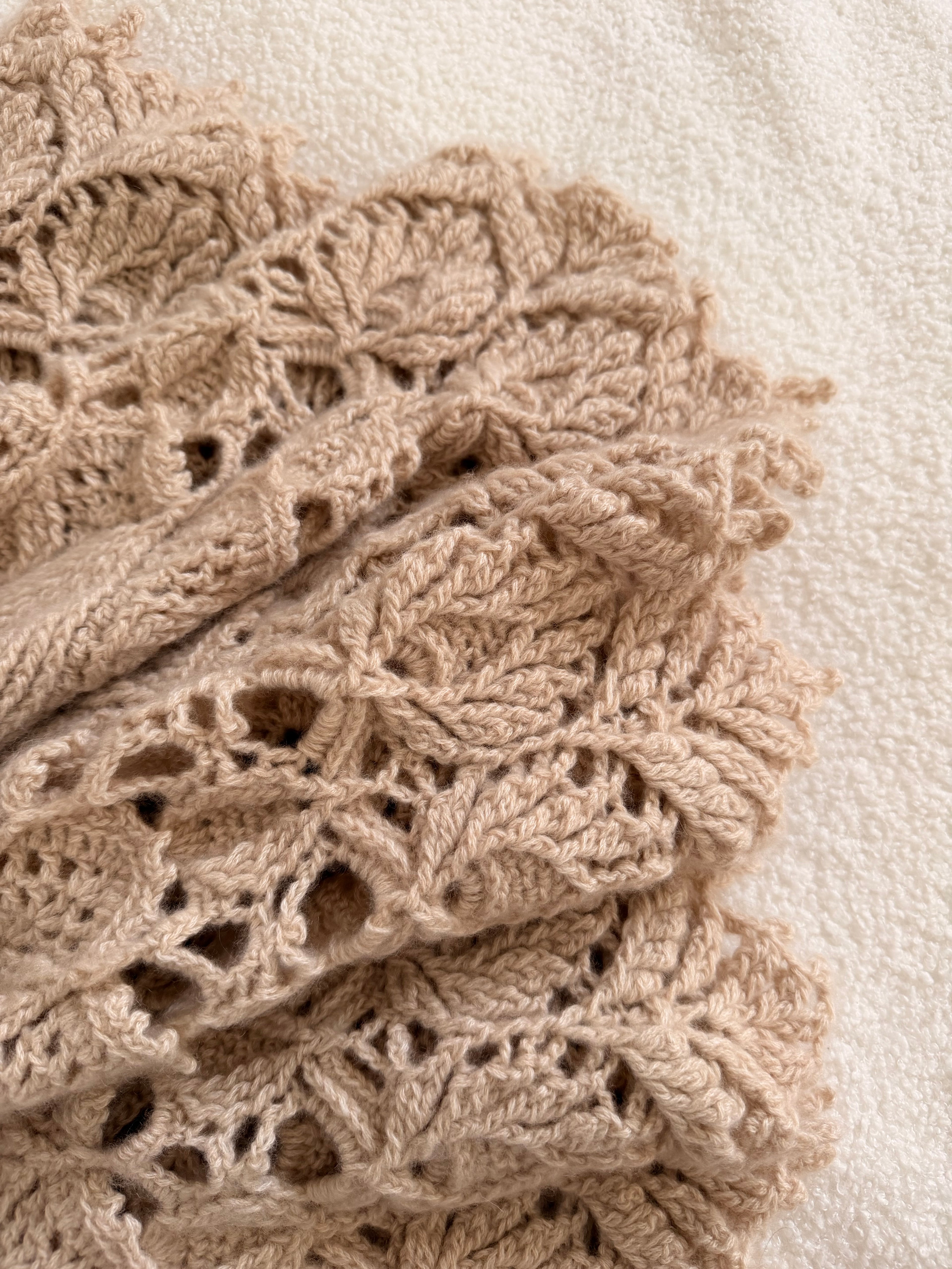 The Legacy Round Crochet Cashmere Blanket