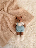 luxury cashmere baby gift teddy bear in classic outit
