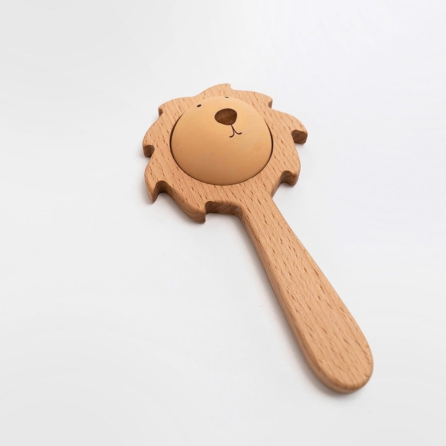 Wooden Lion Rattle